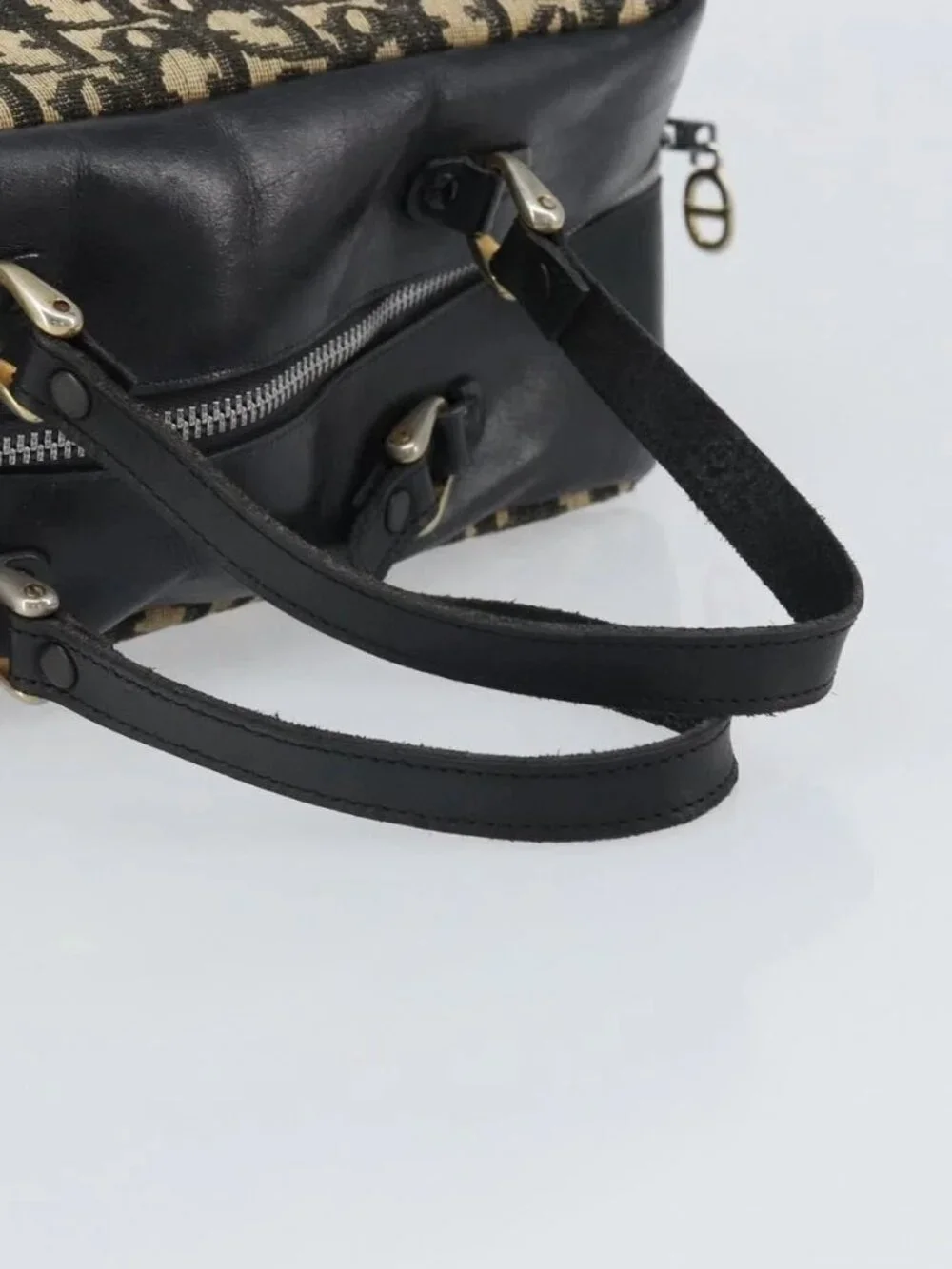 Christian Dior Trotter Canvas Hand Bag Navy Auth bs33053 - Picture 8 of 16